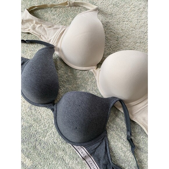Cacique Bra Lot Of 7 Size 46C Multicolor Bra - Boost Plunge & Intuition Plunge - Picture 16 of 16